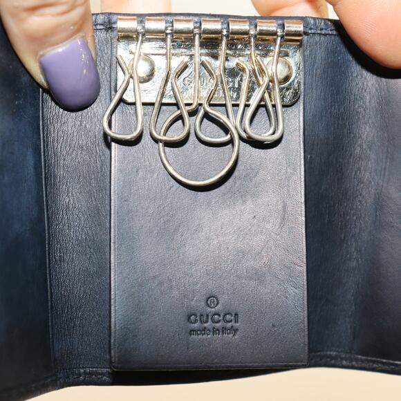 Gucci Guccissima 6-Ring Key Holder Restored & Dyed Black - Picture 6 of 6